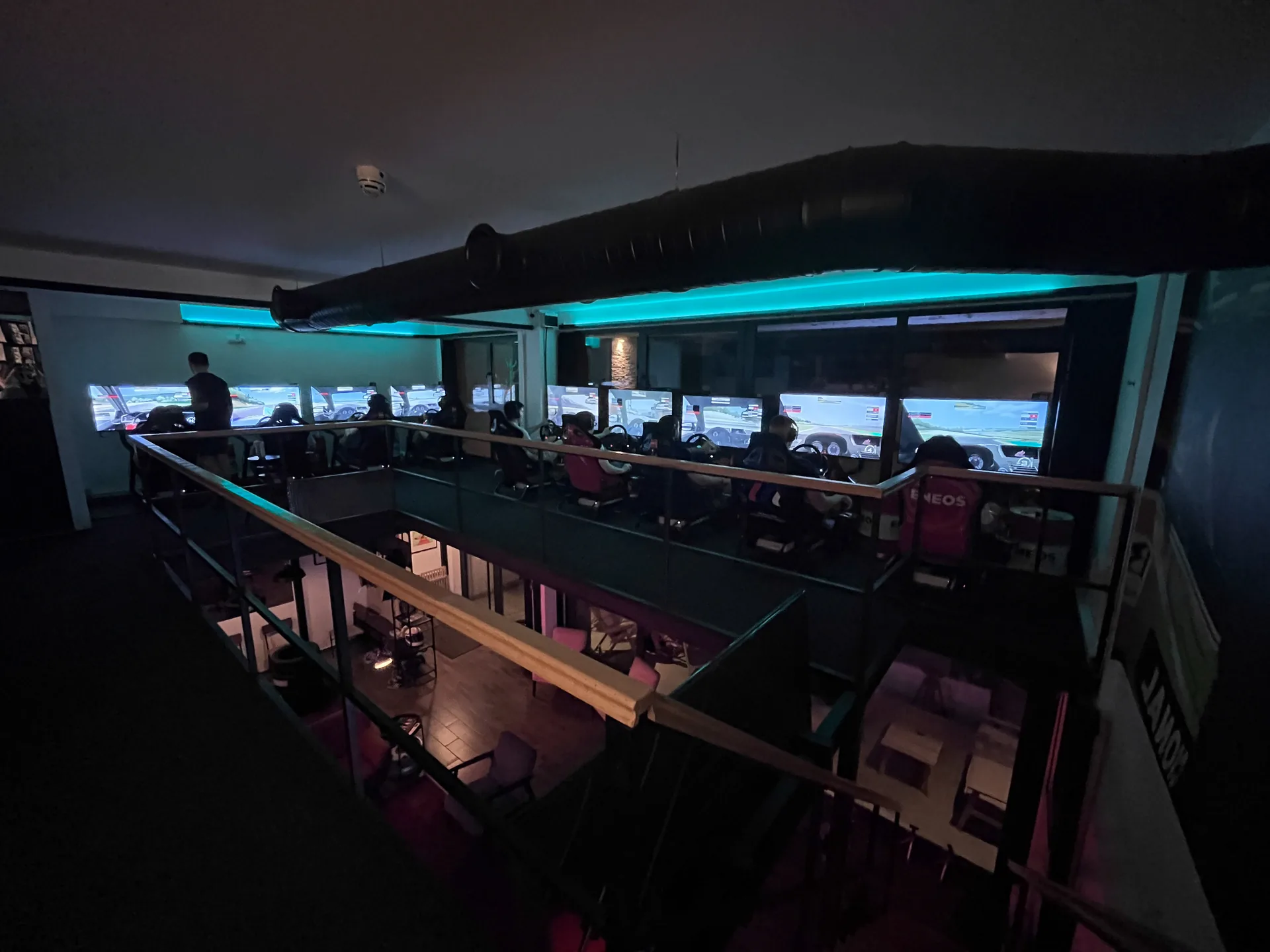 Racing simulators at the Sim Master sim racing centre in Belgrade