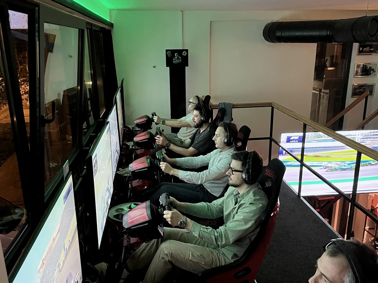 Sim Master drivers racing across several simulators at once