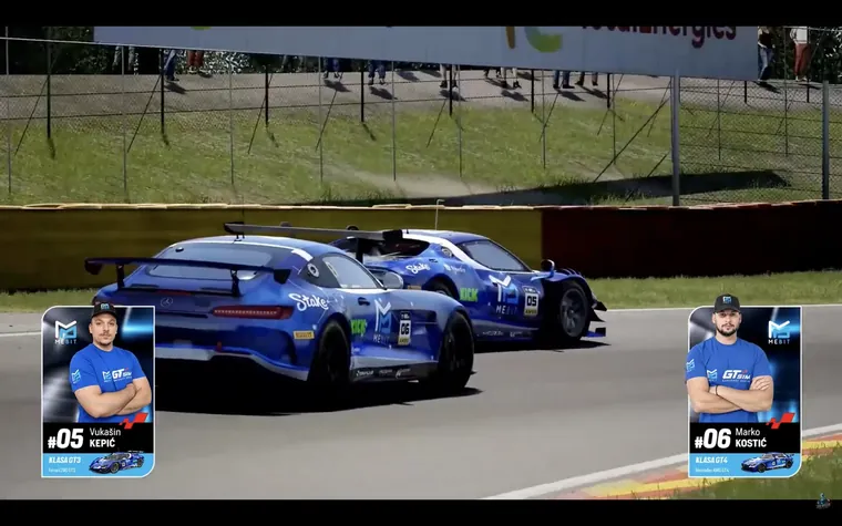Vukašin Kepić (GT3) and Marko Kostić (GT4) of team Mebit racing at Spa-Francorchamps