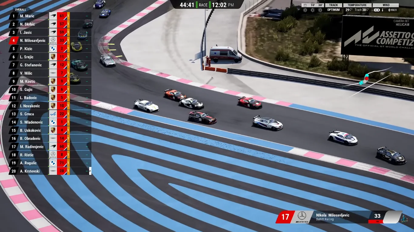 A fight for position during the first draft race at Paul Ricard